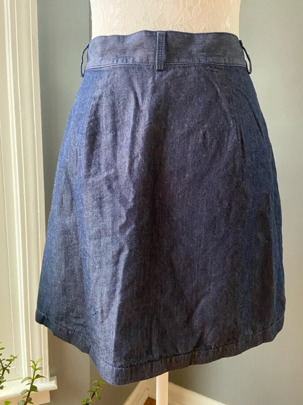 MICHAEL Michael Kors Navy Button-Front A-Line Skirt